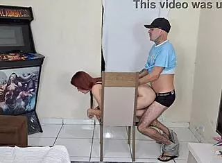 wow, curvy latina milf in dress sucks dick and rides with hairy pussy