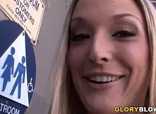 Tristyn Kennedy Wants to Suck Big Black Cock at Gloryhole with Interracial Blowjob