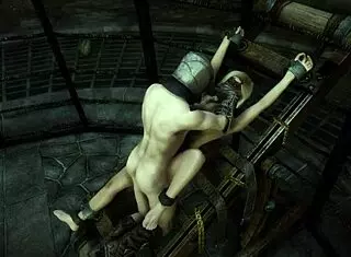 Blonde Vampire Bound And Assfucked In Skyrim Bondage
