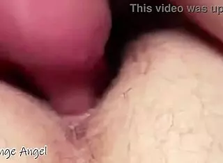 Extra closeup gay breedin for horny hairy boy asspussy.