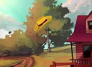 hillbilly guys hanging panties on old clothesline, getting excited over young girl's small panties in their film