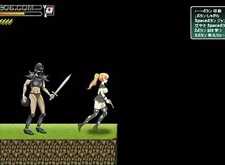 Cute Blonde Girl in Hentai Sex with Soldiers in Battle