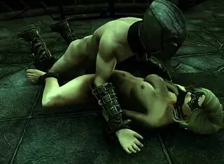 Blonde Vampire Bound And Assfucked In Skyrim Bondage