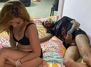 Mother's Day For A Young Stepmother With Her Stepson.