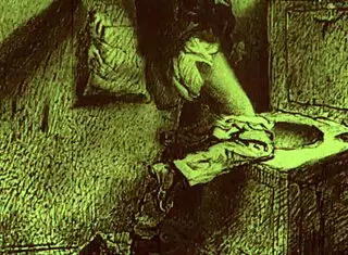 Vintage Erotic Illustration from Retro Comic Anime Hentai Cartoon