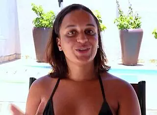 Interview with young amateur girl getting anal fucked