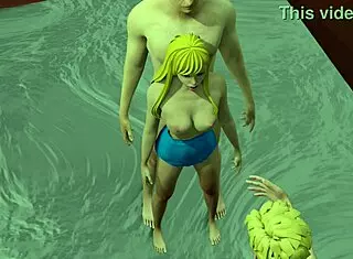 lulu entertaining family with big tits and ass in hentai anime