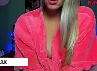 Blonde babe strips and masturbates in a quick challenge, cumming in five minutes