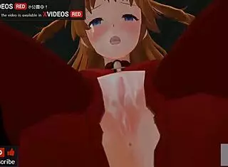 uncensored hentai with asuka's footjob and jerk off asmr guide