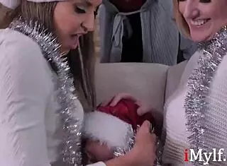 Bad milf gets gangbanged on christmas by british group