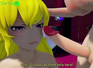 futa character fucks at the bar in rwby hentai night