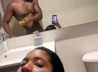 Do you want to see me deepthroat his big black cock while he gets ready?