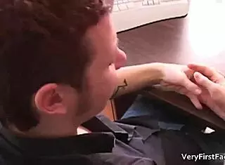 Blond twink Drew asks, 'Want some hardcore gay sucking and fucking?'