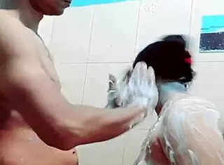 in the bathroom, the desi girl gets fucked by big cock