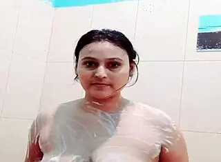 in the bathroom, the desi girl gets fucked by big cock