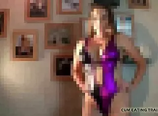 in this pov femdom session, she makes you eat cum for liquid lunch.