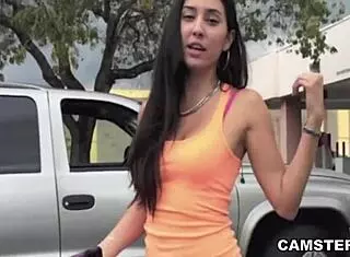 Amateur Latina Fucked Hard in Backseat for Cash