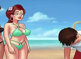 Tempting Milk Snack in SummertimeSaga Uncensored Blowjob