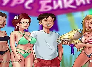 Tempting Milk Snack in SummertimeSaga Uncensored Blowjob