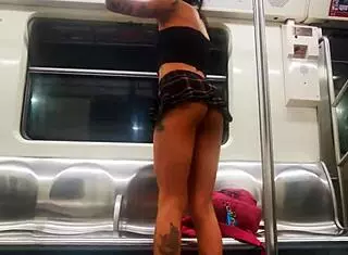 Pretty Transsexual Woman Shows Off Perfect Ass In Miniskirt While Crossdressing Solo