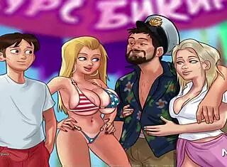 Tempting Milk Snack in SummertimeSaga Uncensored Blowjob