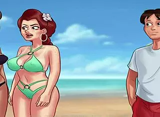 Tempting Milk Snack in SummertimeSaga Uncensored Blowjob