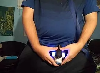 I masturbate with my chastity cage