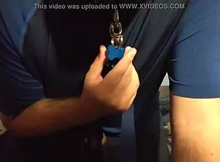 I masturbate with my chastity cage