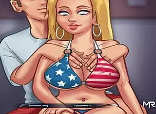 Tempting Milk Snack in SummertimeSaga Uncensored Blowjob