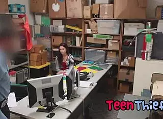 Hot teen thief faces punishment from security guard