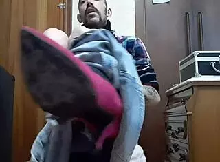 Gay spanish man in heels masturbates solo with big cock part 3