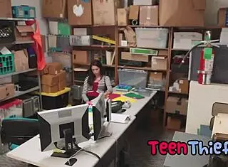 Hot teen thief faces punishment from security guard