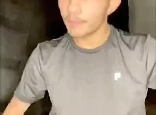 Gay Solo Handjob Leads to Intense Cumshot in Private Session