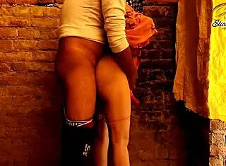 Bhabhi's first intimate encounter, exploring shaved pussy and big ass close-ups.