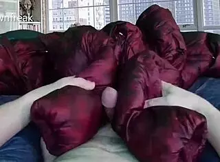 My first POV video rubbing Hilfiger jacket to cum