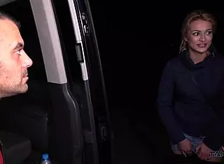uh, rescued blonde helps stranger in van with her perfect bod