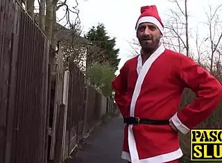 Saskia Punished by Bad Santa