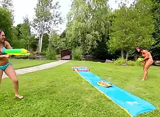 lezzie bff outdoor summer fun for teen lesbians