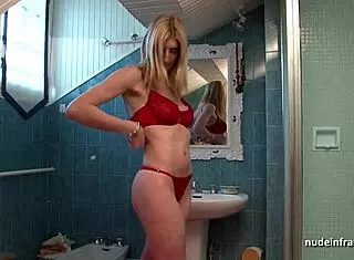 Busty French Babe With Toys