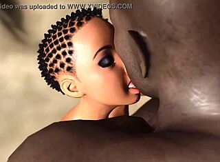 Hed strand sex med stor sort mand der knaller ebony på vild ø