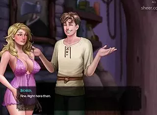 I see Boriss cock gettin harder after big boobs Myrtle shows in sexy lingerie