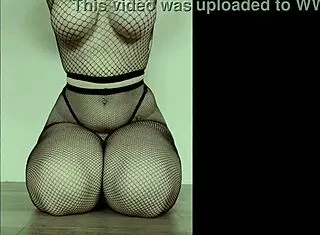 Sexy Fishnet Babe In Close-Up Spanking And Juicy Ass Action