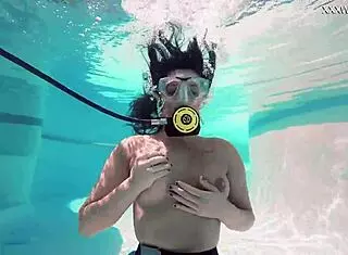 Look At Brita Piskova Masturbating Her Tight Pussy Underwater In The Pool!
