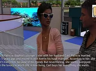 Blonde wife and teen stepmother play game