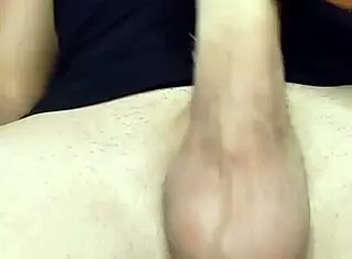 Oiled handjob on tits leads to him busting huge nut 💦😏
