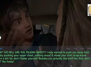 Blonde wife and teen stepmother play game