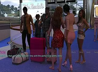 Blonde wife and teen stepmother play game