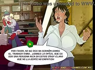 Big Top Bangeroo 2 in Spanish features monster cocks fucking big tits and asses in group scene with cumshots