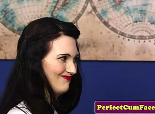 Classy British Beauty in Stockings and Piercings