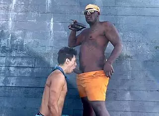 Daddyblackxxx1 Fucks Ericsockz Outdoors With Gay Fucking Black Daddy